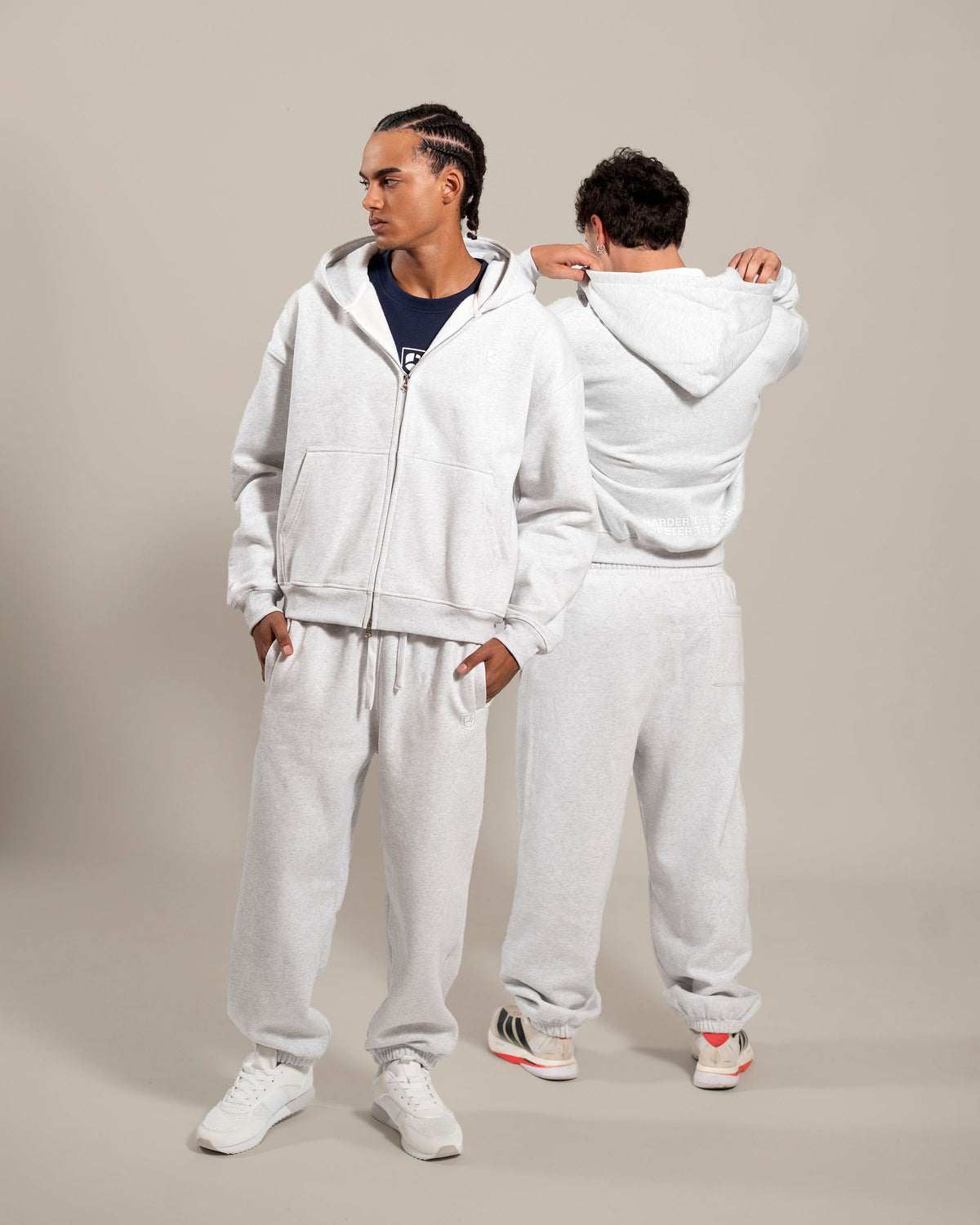 ENFAF Club™ Jogger oversize algodón premium gris vigoré