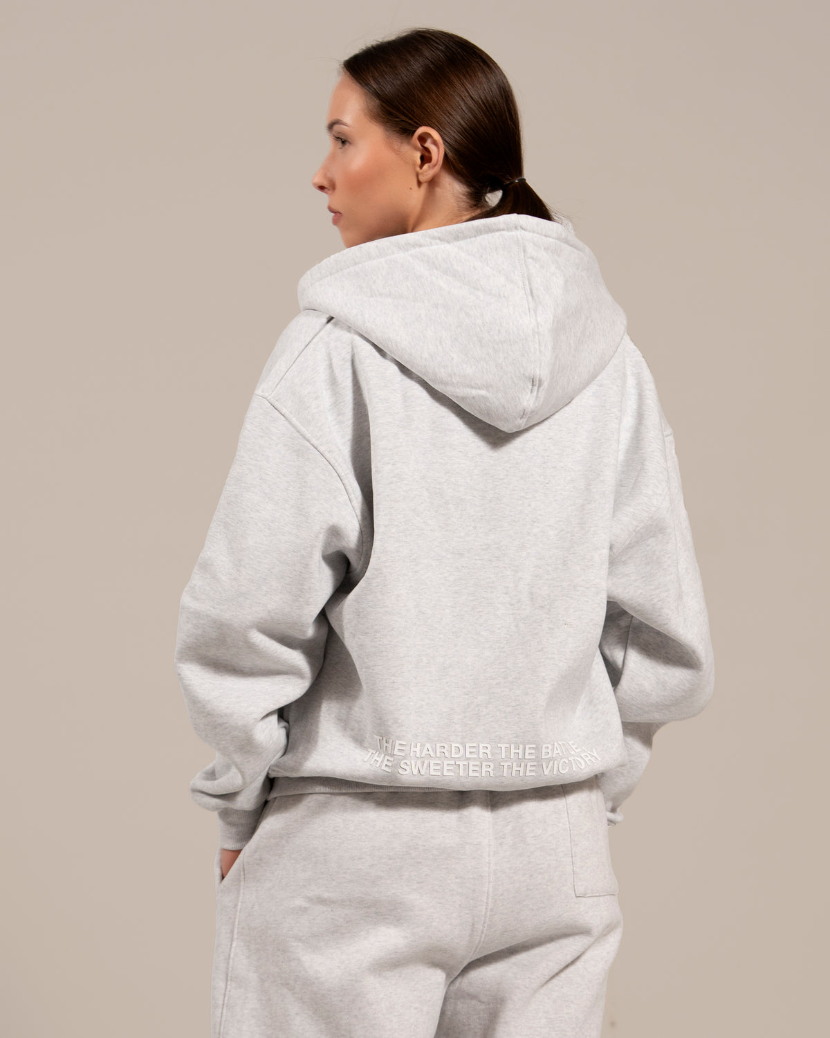 ENFAF Club™ Hoodie oversize algodón premium gris vigoré