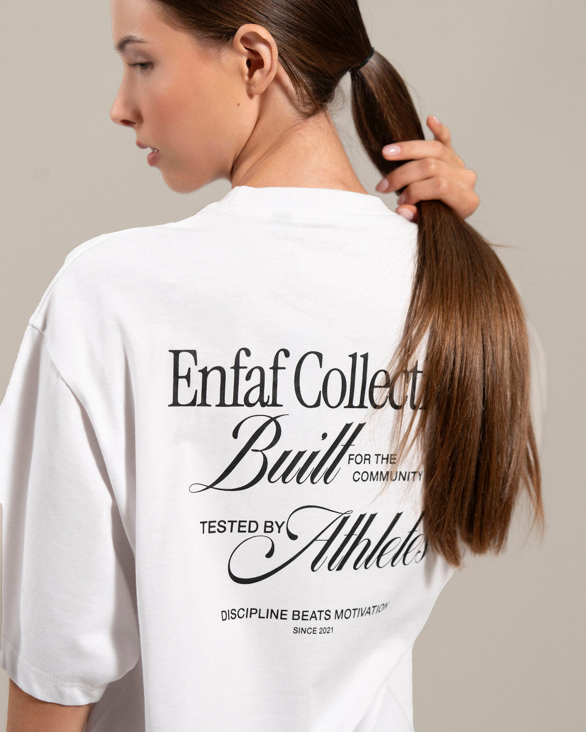 Collective Camiseta oversize gym blanca
