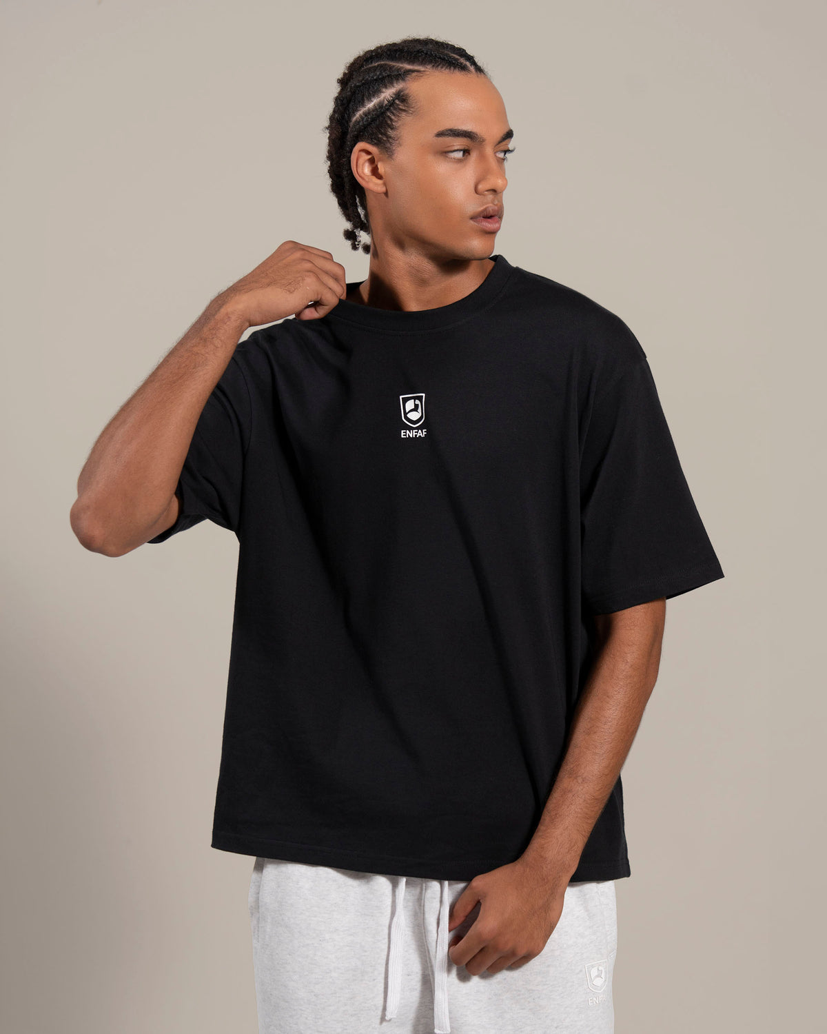 No Rest Days Camiseta oversize gym negra