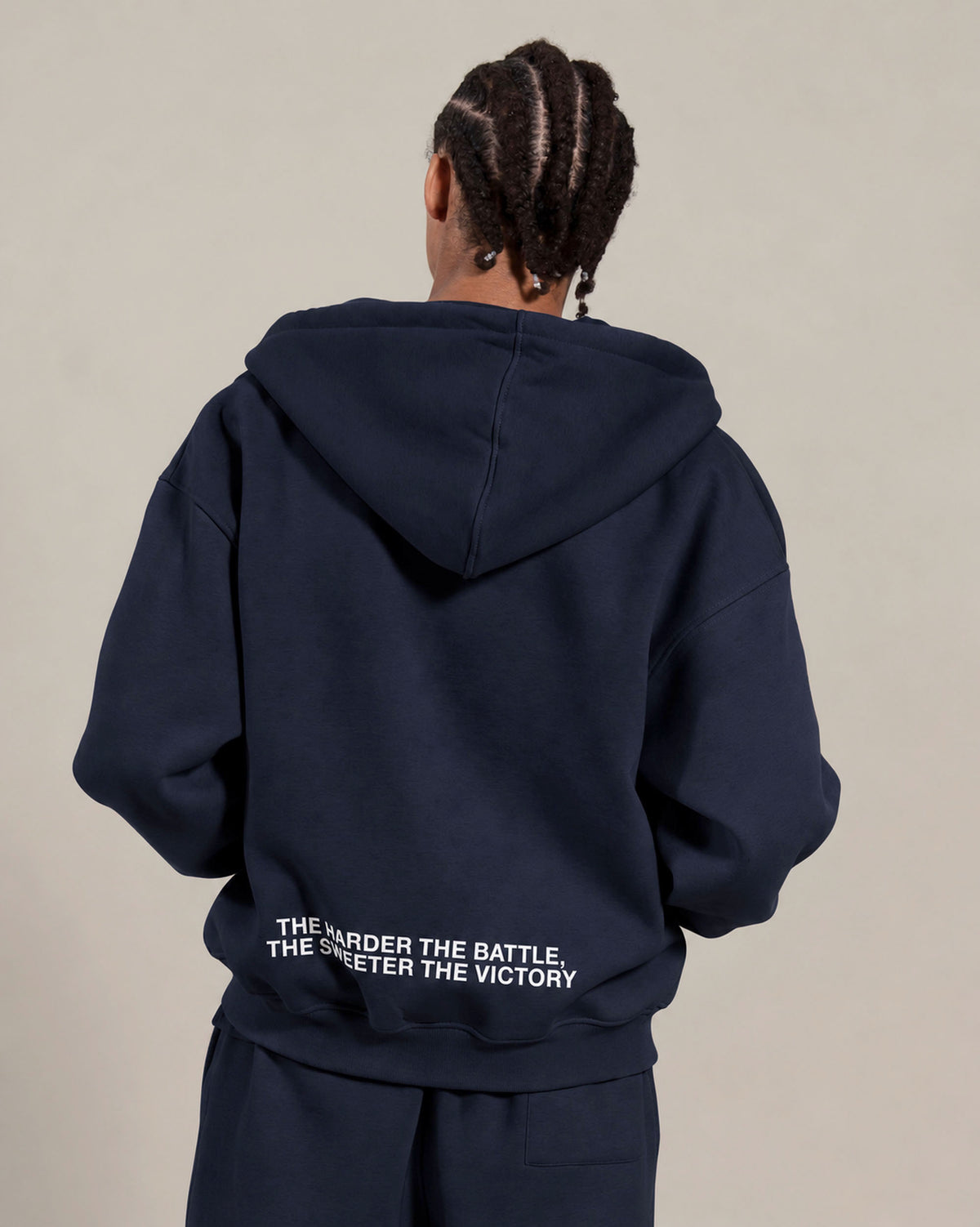 ENFAF Club™  Hoodie oversize algodón premium navy