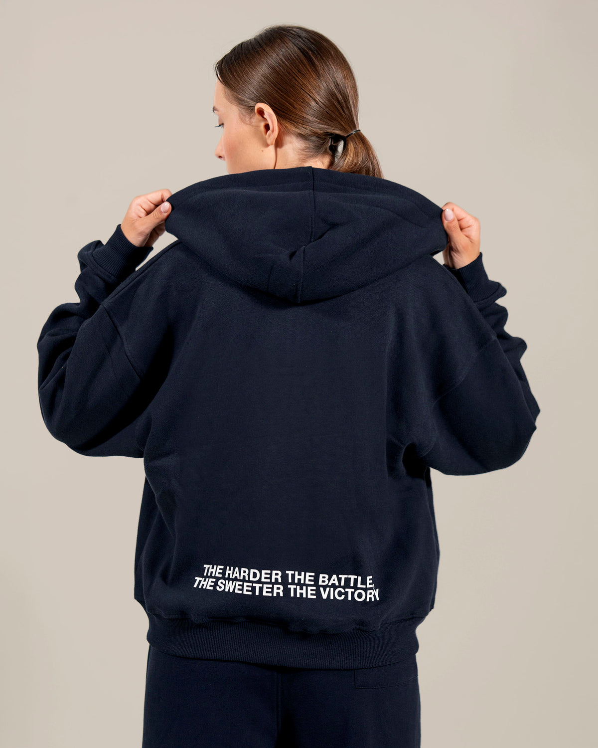 ENFAF Club™  Hoodie oversize algodón premium navy