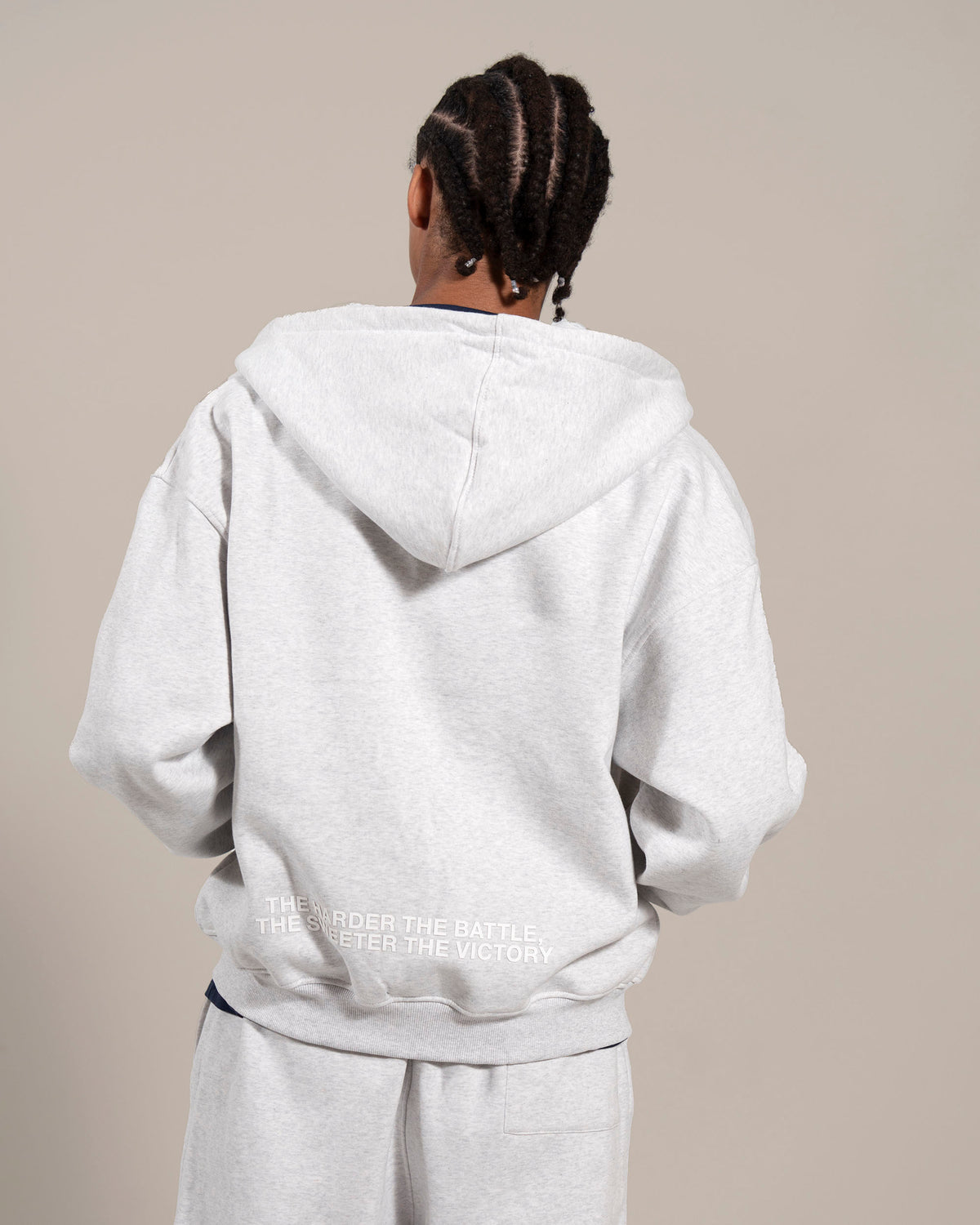 ENFAF Club™ Hoodie oversize algodón premium gris vigoré